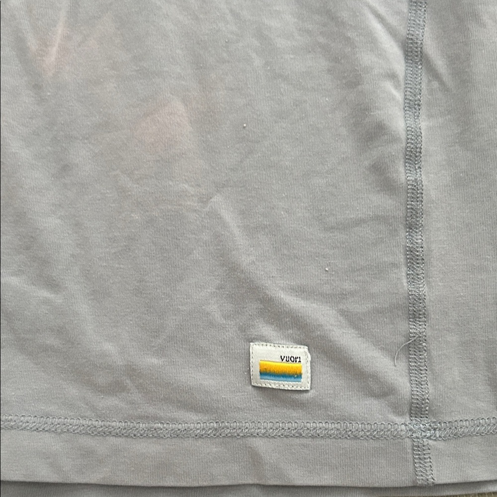 Vuori Light Gray Tee with Logo Patch - image 1